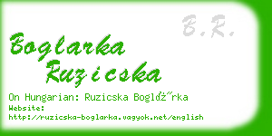 boglarka ruzicska business card